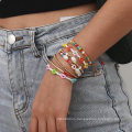 Wholesale Fashion Jewelry Bohamian Colorful Simple Bead Bracelets Set